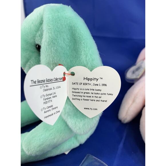 Ty Beanie Babies Bunny Bundle (4pcs) Hippie, Hippity, Hoppity, And Floppity. - Picture 11 of 16